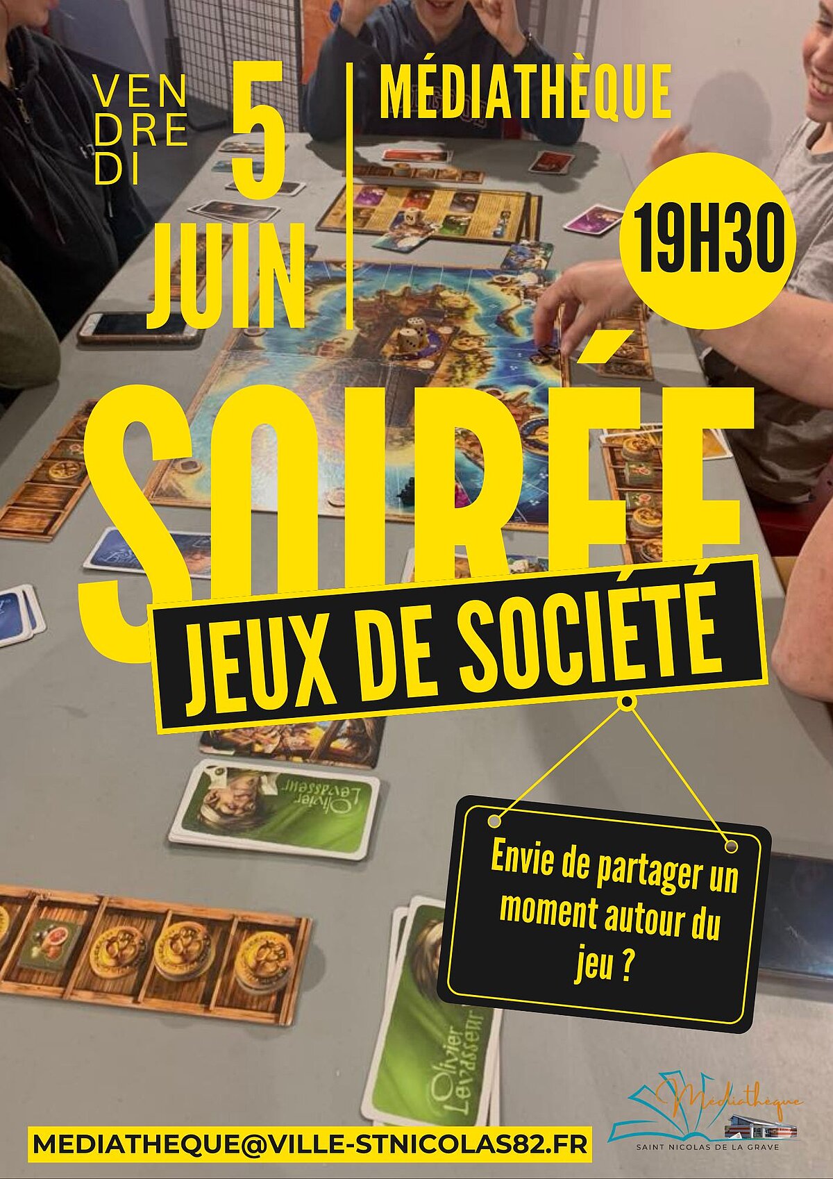 Soirée jeux de société - Médiathèque